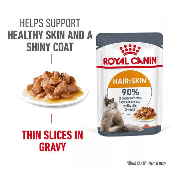 Royal Canin -Hair & Skin Care Adult Gravy Cat Wet Food