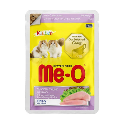 Me-O Pouch Kitten Chicken Chunk In Gravy