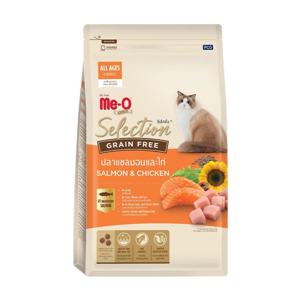 Me-O Gold | Selection Grain Free Salmon & Chicken | Dry Cat Food