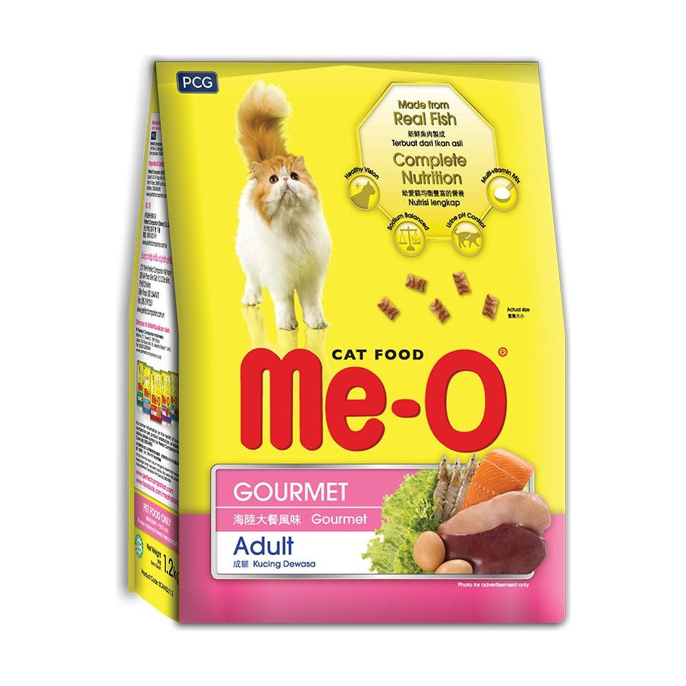 Me-O Adult Dry Cat Food Gourmet Flavor