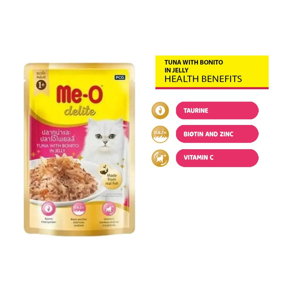 Me-O Delight Pouch Tuna With Bonito In Jelly Flavor