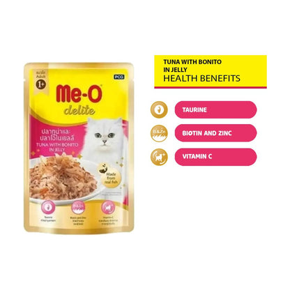 Me-O Delight Pouch Tuna With Bonito In Jelly Flavor