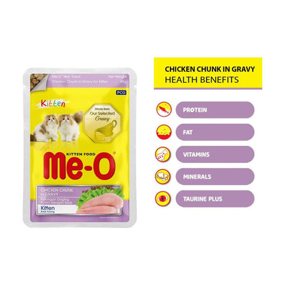 Me-O Pouch Kitten Chicken Chunk In Gravy