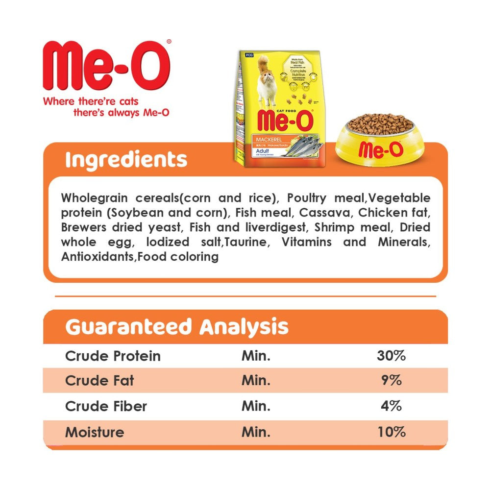 ME-O ADULT CAT FOOD MACKERAL FLAVOUR