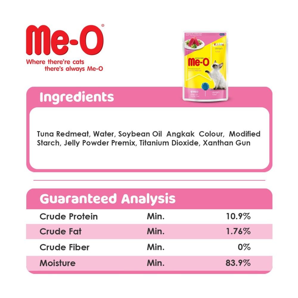 ME-O POUCH CAT FOOD KITTEN TUNA