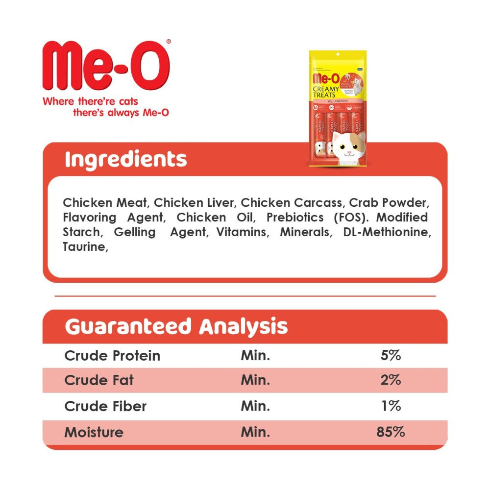 Me-O Creamy Treat Wet Cat Food Crab Flavor