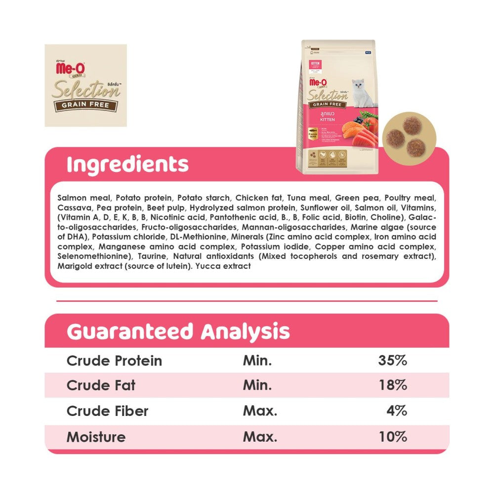 Me-O Gold | Selection Grain Free Kitten |Dry Cat Food