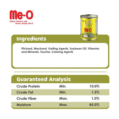 Me-O Adult Wet Cat Food Pilchards in Prawn Jelly