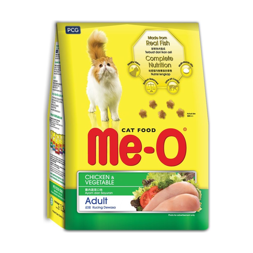 Me-O Adult Dry Cat Food Chicken & Vegetable Flavor
