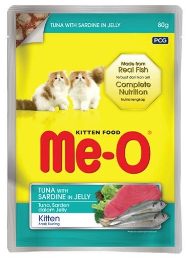 Me-O Kitten Tuna With Sardine In Jelly (Pouch)
